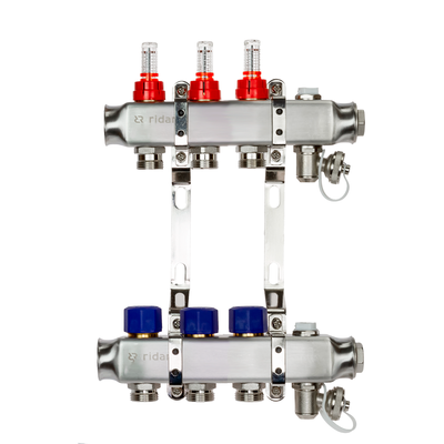 Комплект коллекторов Ридан SSM-3RF set с расходомерами и кронштейнами, 3 контура, 088U0953R