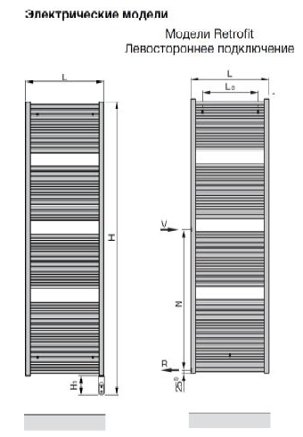 Электрические полотенцесушители Zehnder TOGA